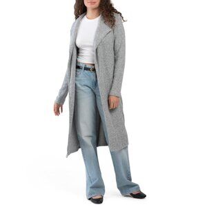 THEO & SPENCE Heather Grey Ribbed Heavy Yummy Duster